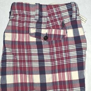 Polo Ralph Lauren Plaid Shorts Men Red White Blue Drawstring Pony Logo Size 40